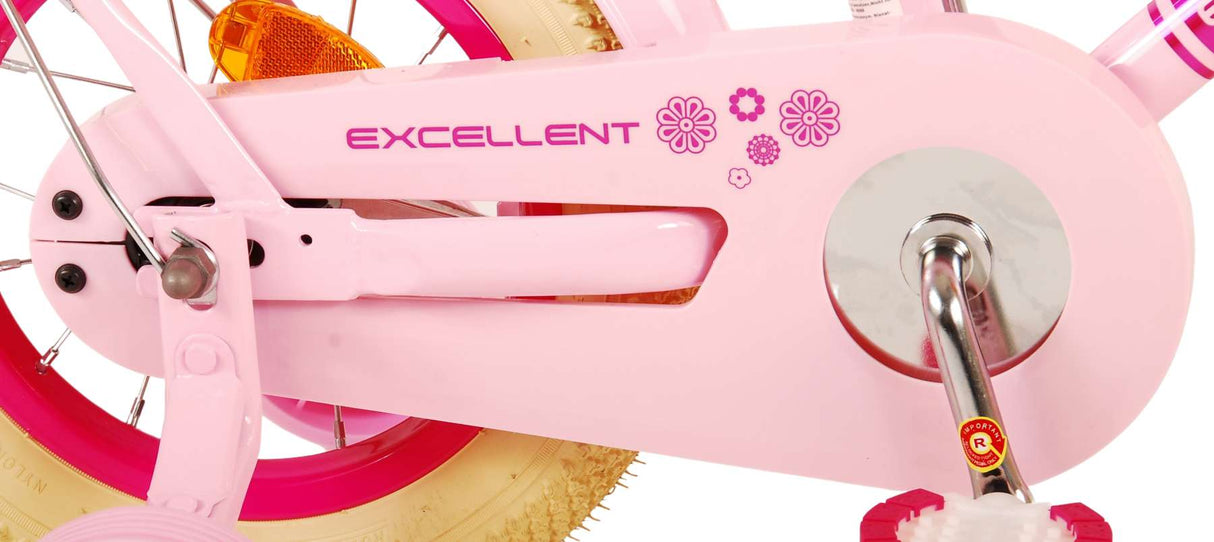 Volare Excellent Kinderfahrrad - Mädchen - 12 Zoll - Rosa