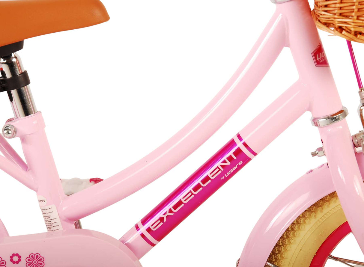 Volare Excellent Kinderfahrrad - Mädchen - 12 Zoll - Rosa