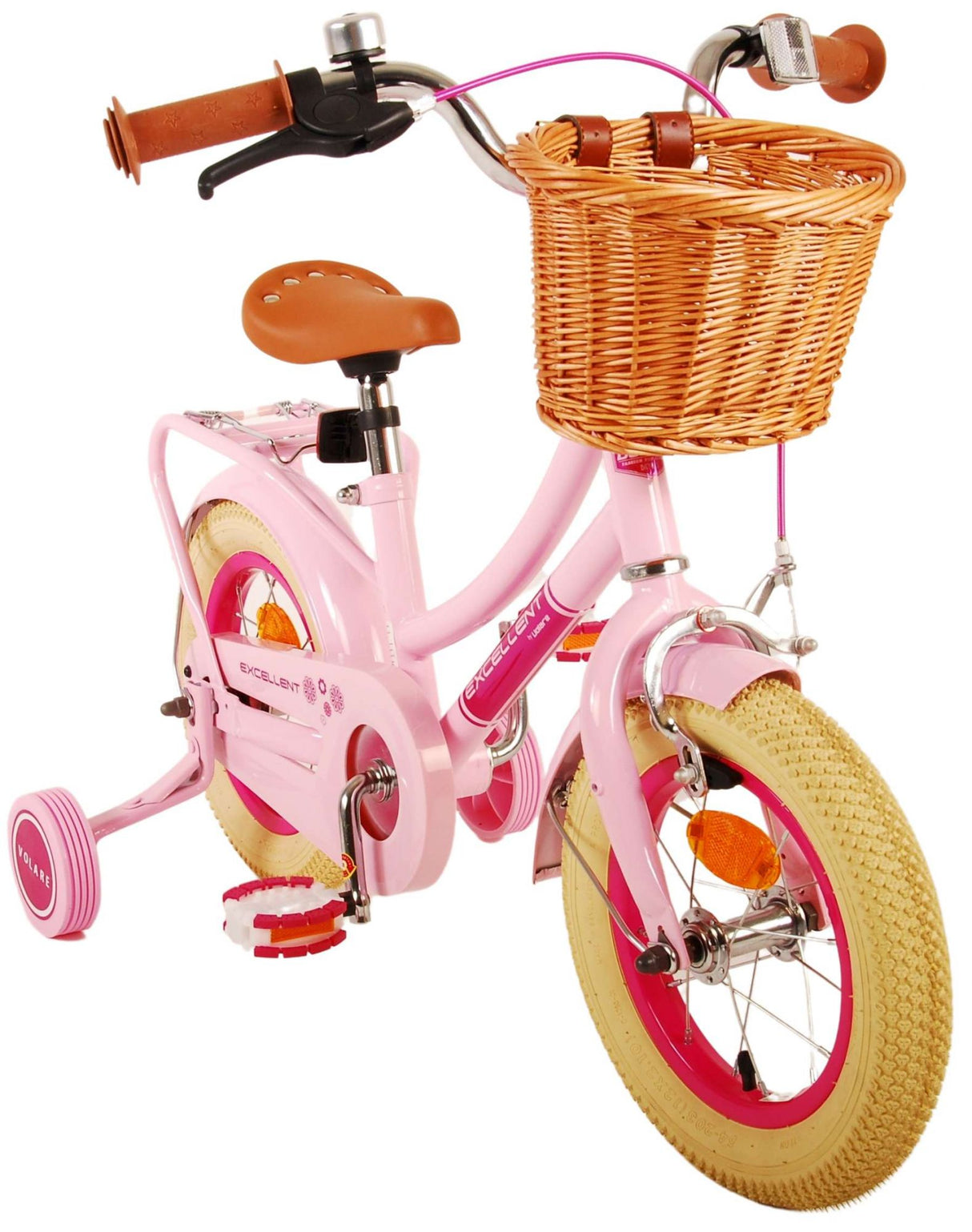 Volare Excellent Kinderfahrrad - Mädchen - 12 Zoll - Rosa