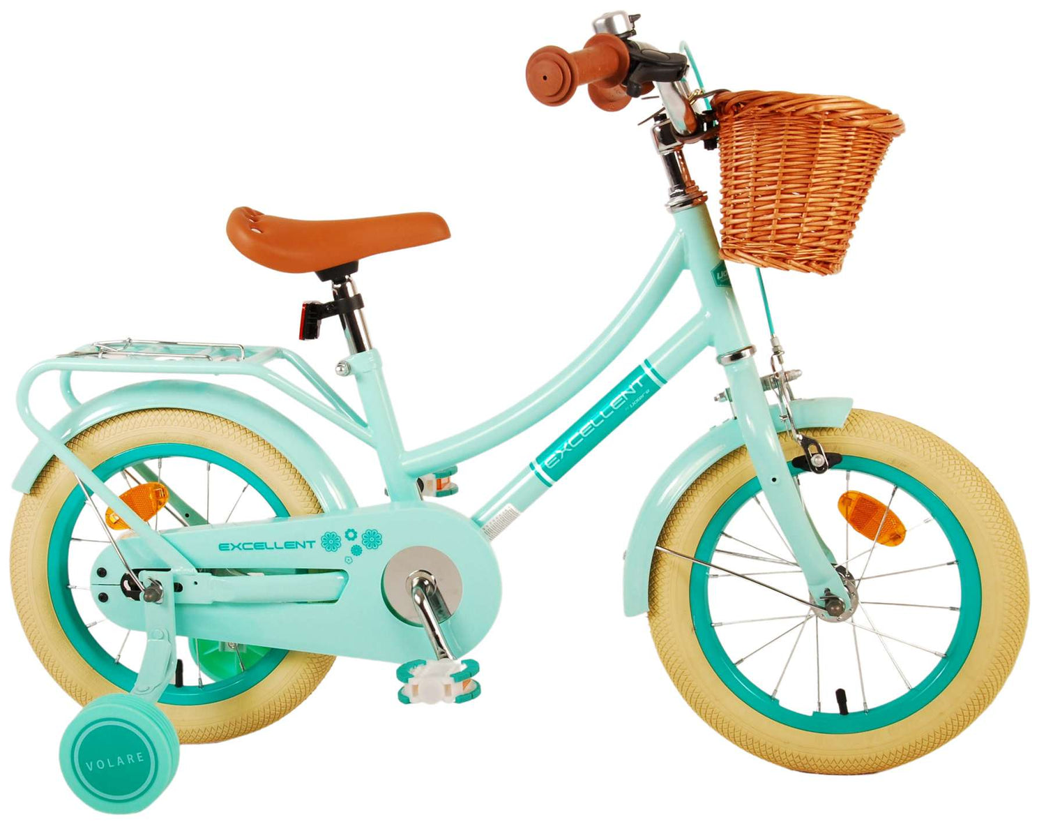 Volare Excellent Kinderfahrrad - Mädchen - 14 Zoll - Grün