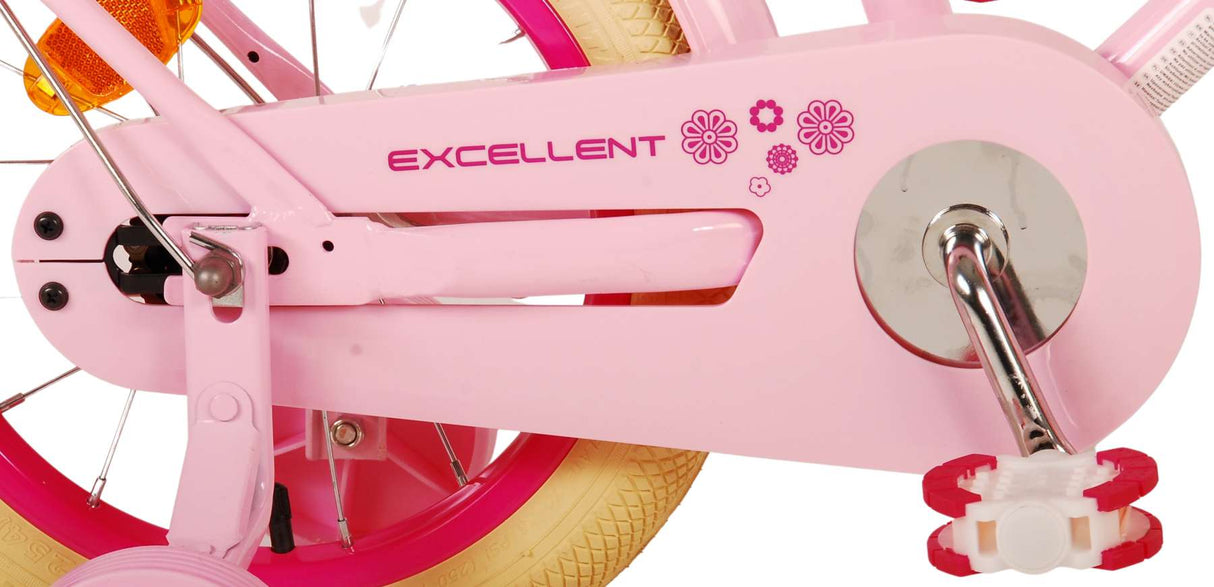 Volare Excellent Kinderfahrrad - Mädchen - 14 Zoll - Rosa