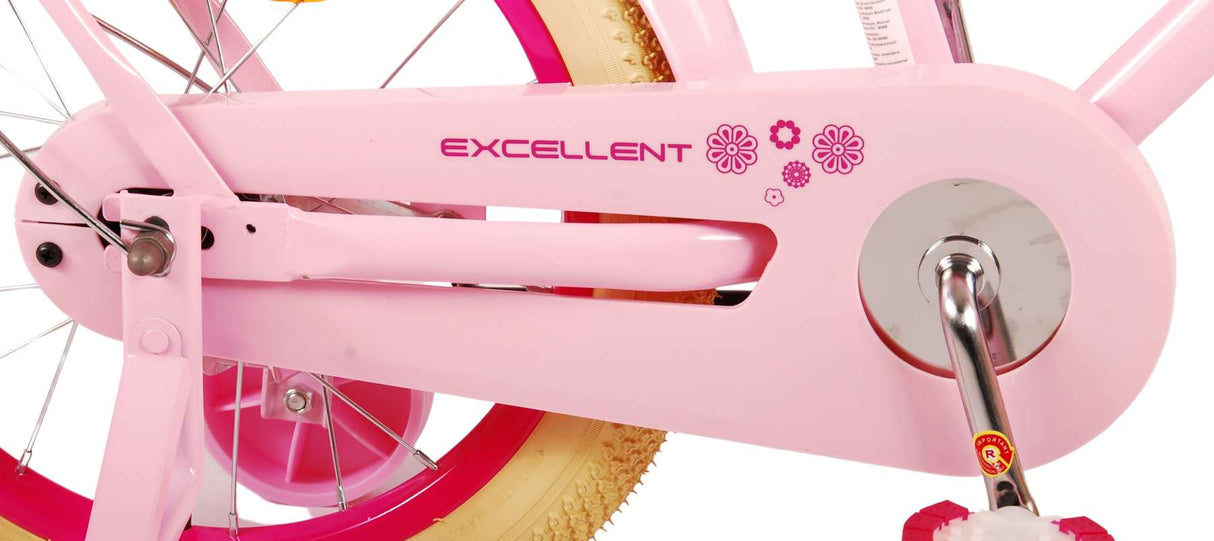 Volare Excellent Kinderfahrrad - Mädchen - 16 Zoll - Rosa - 95% montiert