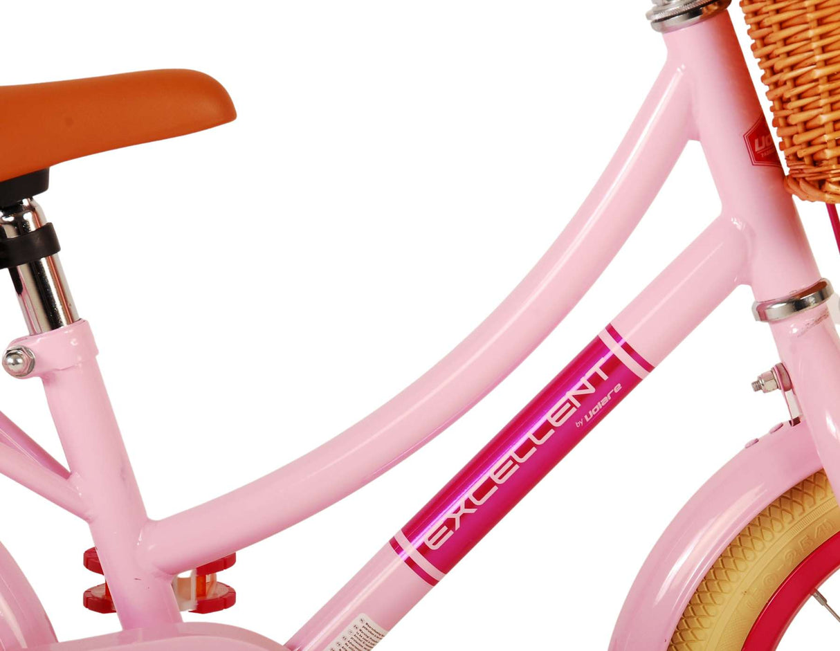 Volare Excellent Kinderfahrrad - Mädchen - 14 Zoll - Rosa