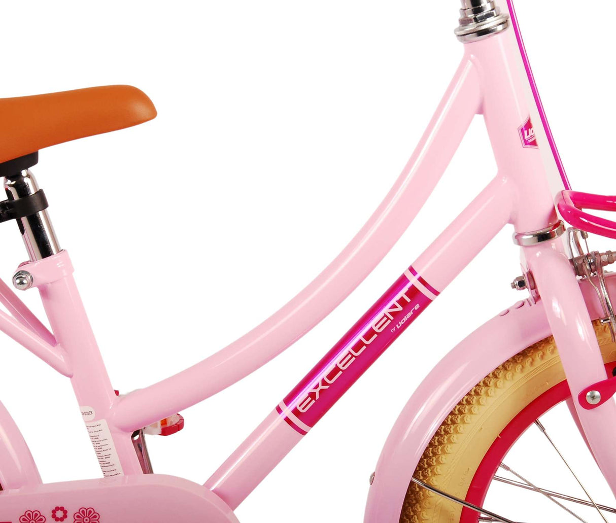 Volare Excellent Kinderfahrrad - Mädchen - 16 Zoll - Rosa - 95% montiert