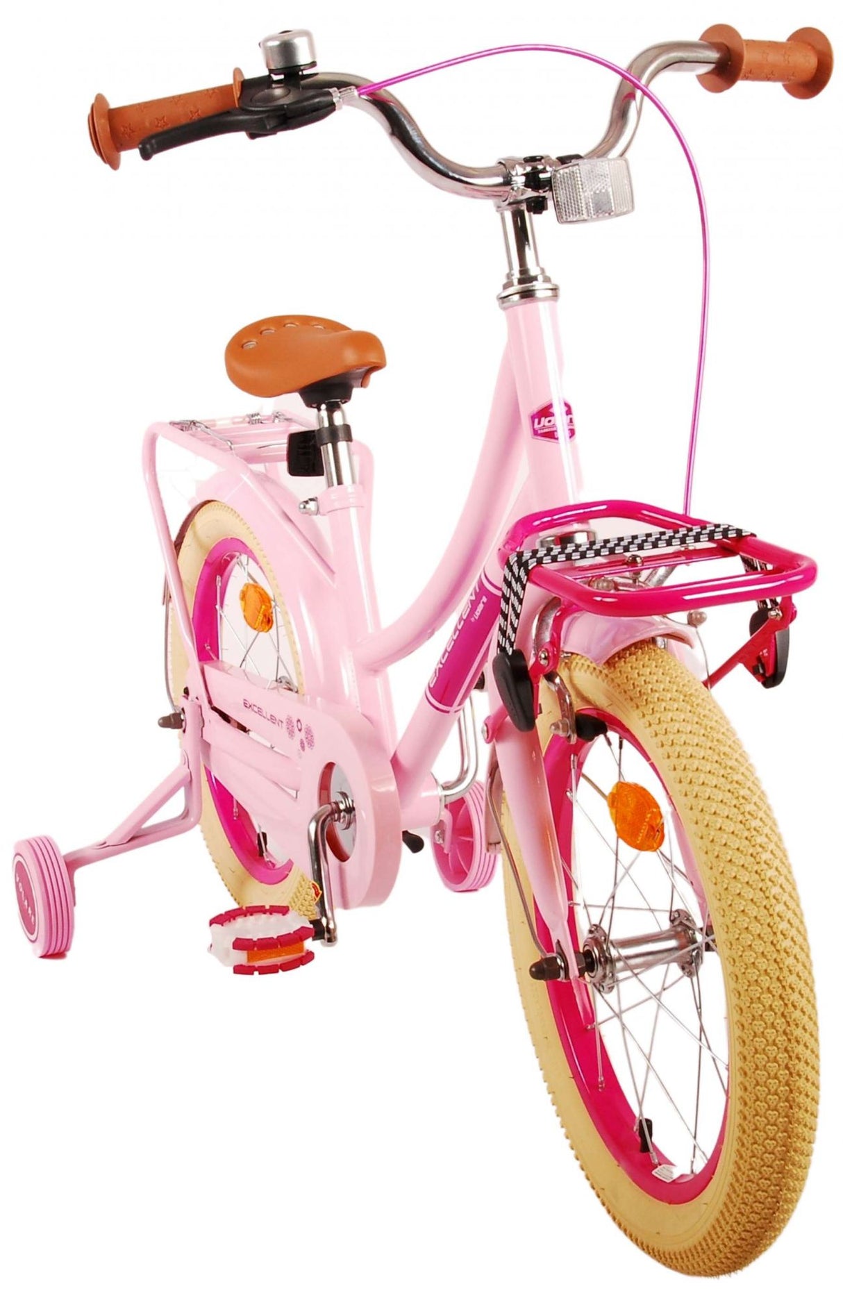Volare Excellent Kinderfahrrad - Mädchen - 16 Zoll - Rosa - 95% montiert