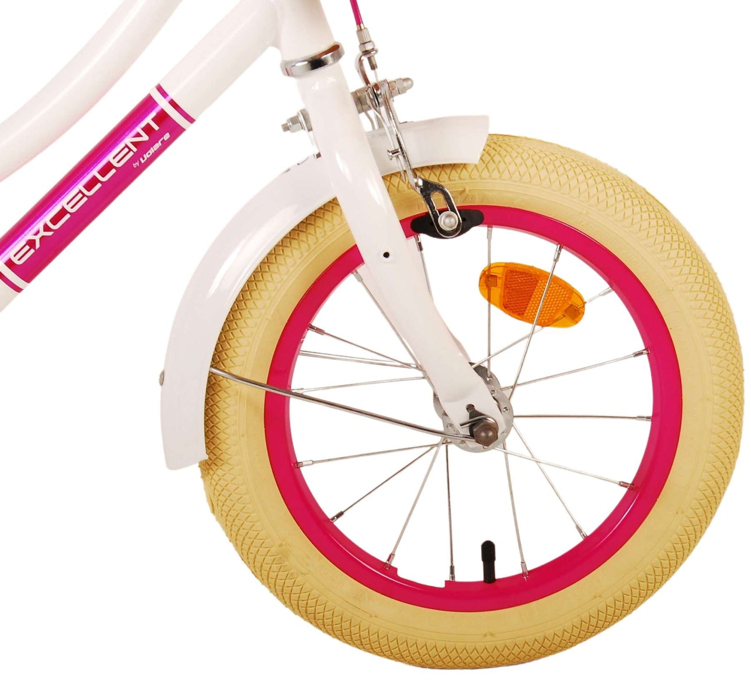 Volare Excellent Kinderfahrrad - Mädchen - 14 Zoll - Weiß