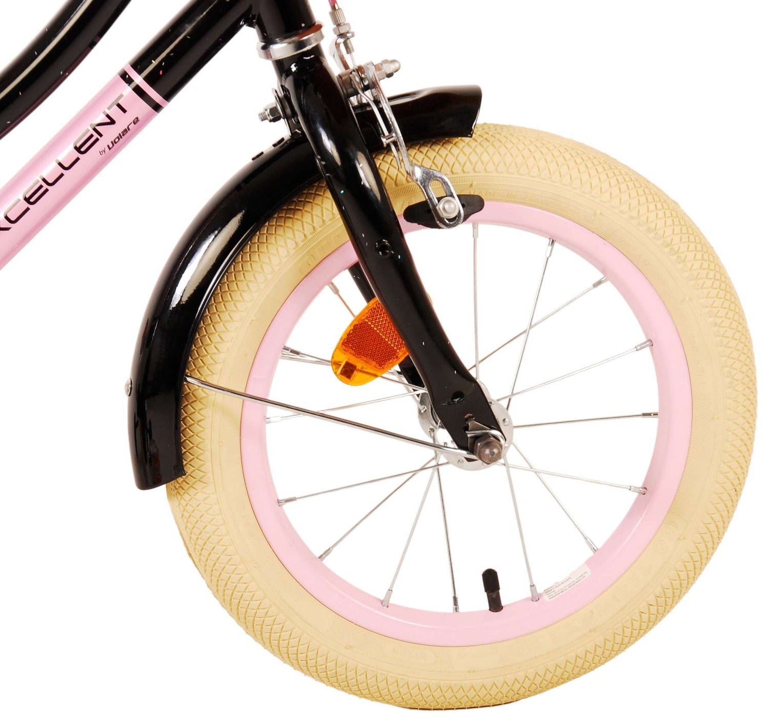 Volare Excellent Kinderfahrrad - Mädchen - 14 Zoll - Schwarz