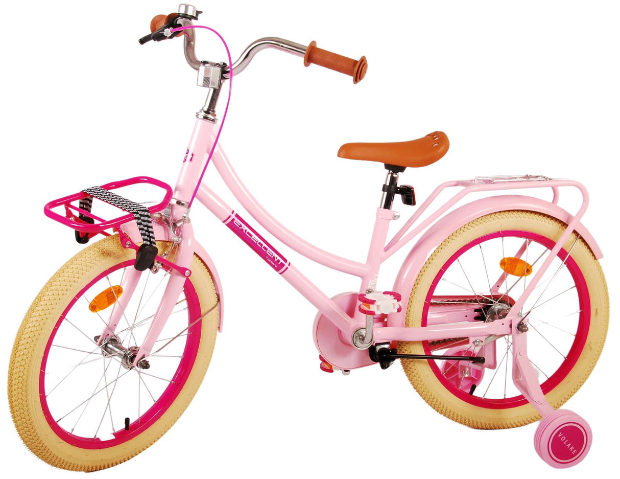 Volare Excellent Kinderfahrrad - Mädchen - 18 Zoll - Pink - 95% montiert
