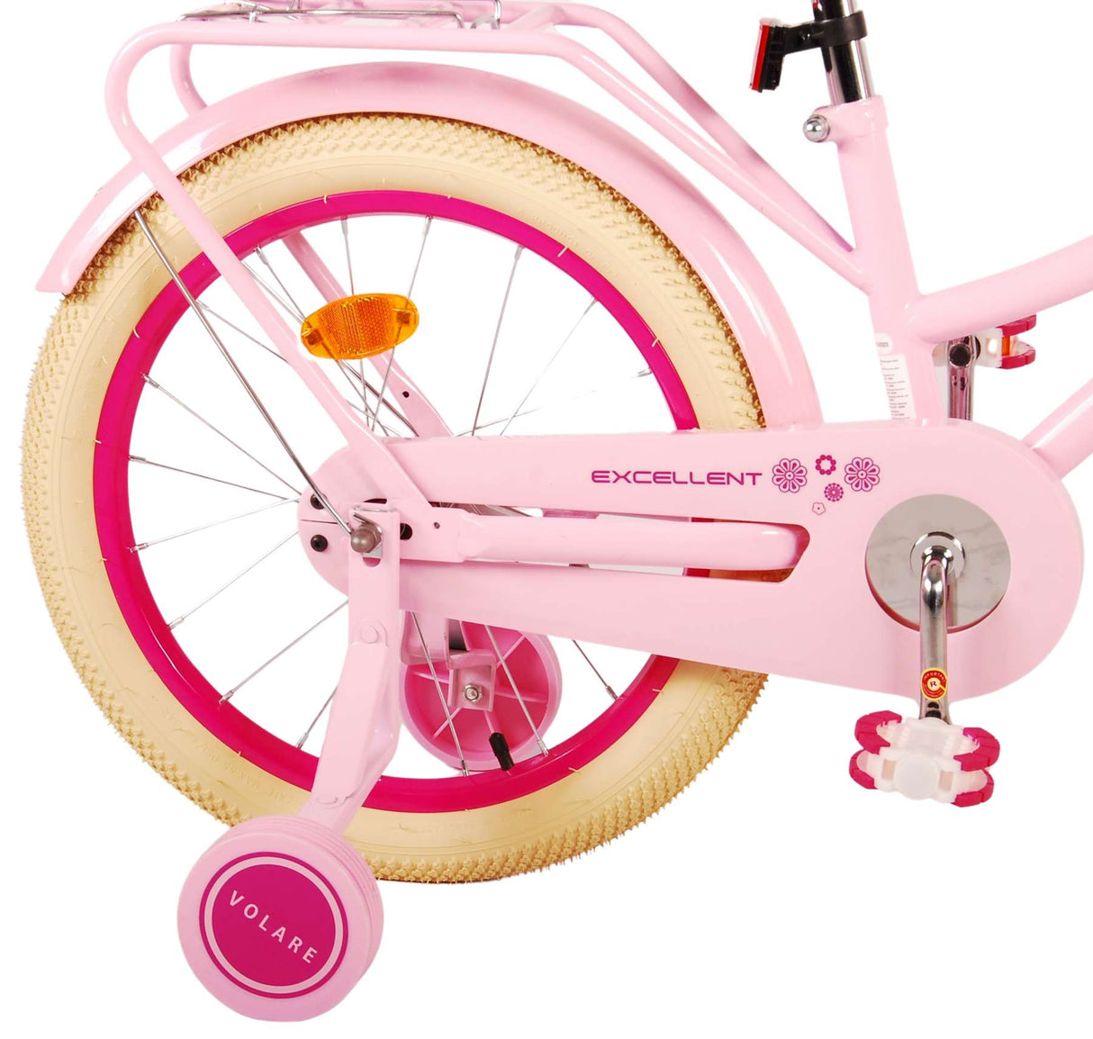 Volare Excellent Kinderfahrrad - Mädchen - 18 Zoll - Pink - 95% montiert