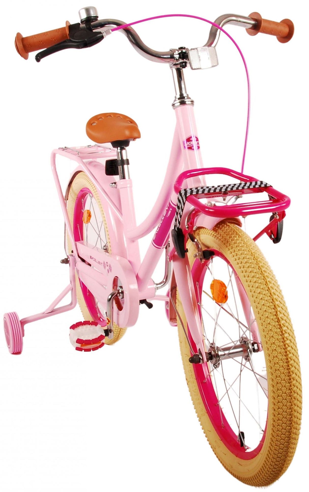 Volare Excellent Kinderfahrrad - Mädchen - 18 Zoll - Pink - 95% montiert