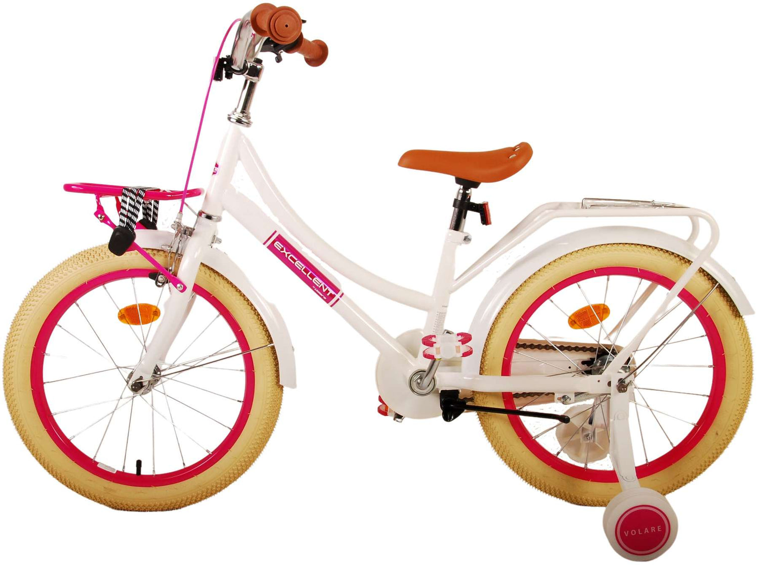 Volare Excellent Kinderfahrrad - Mädchen - 18 Zoll - Weiß - 95% montiert