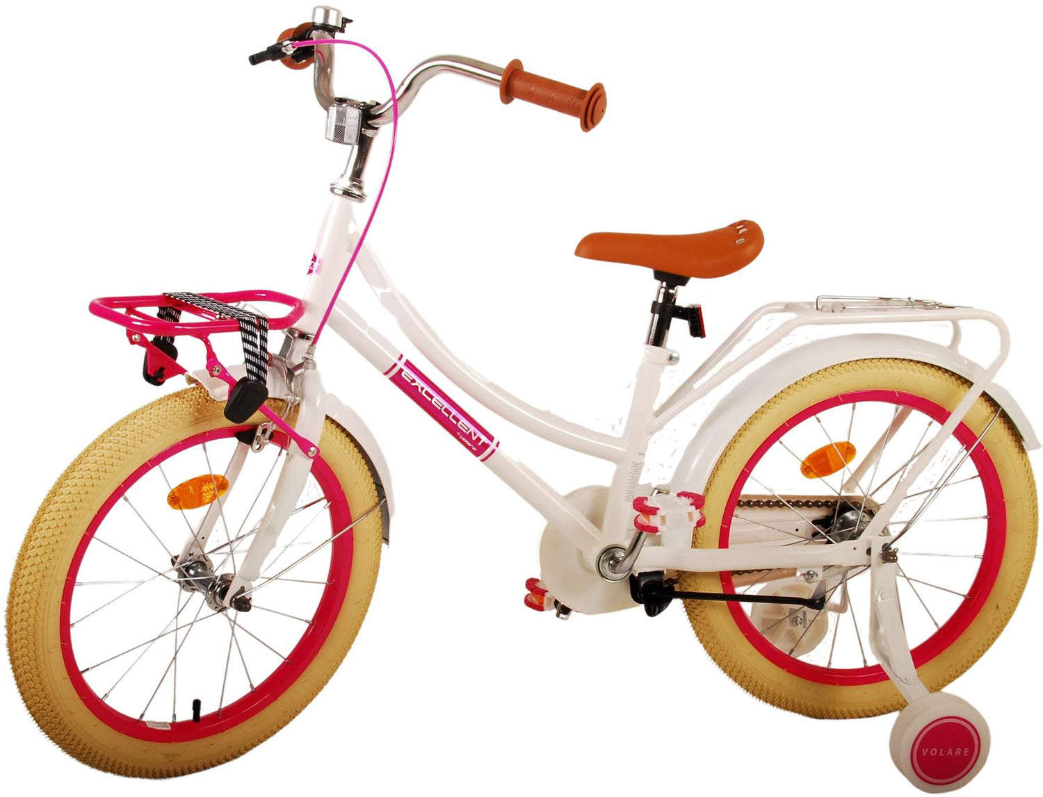 Volare Excellent Kinderfahrrad - Mädchen - 18 Zoll - Weiß - 95% montiert