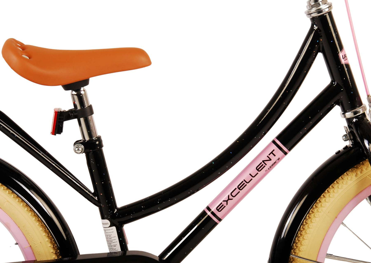 Volare Excellent Kinderfahrrad - Mädchen - 18 Zoll - Schwarz - 95% zusammengebaut