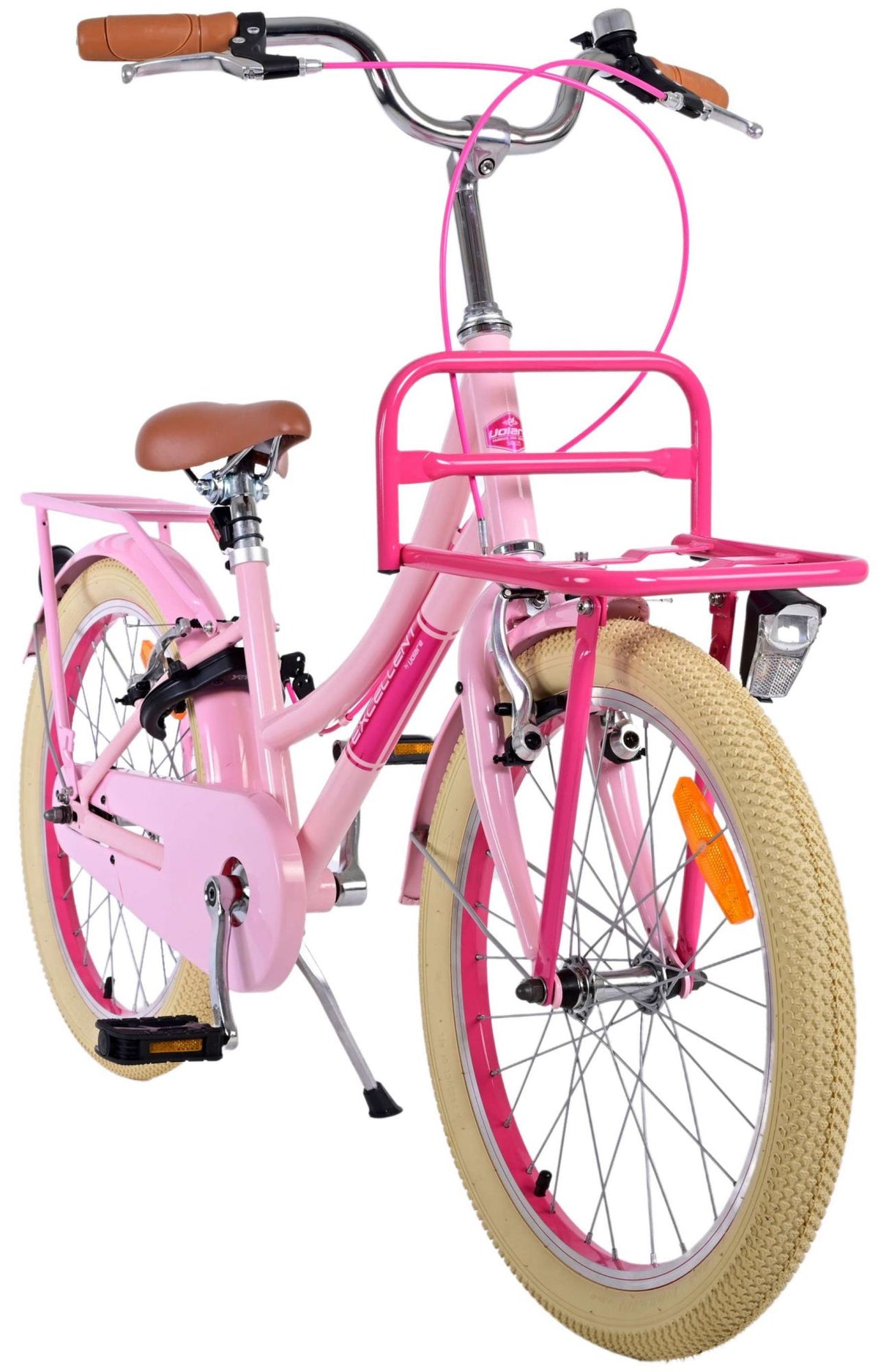 Volare Excellent Kinderfahrrad - Mädchen - 20 Zoll - Rosa - Zwei Handbremsen