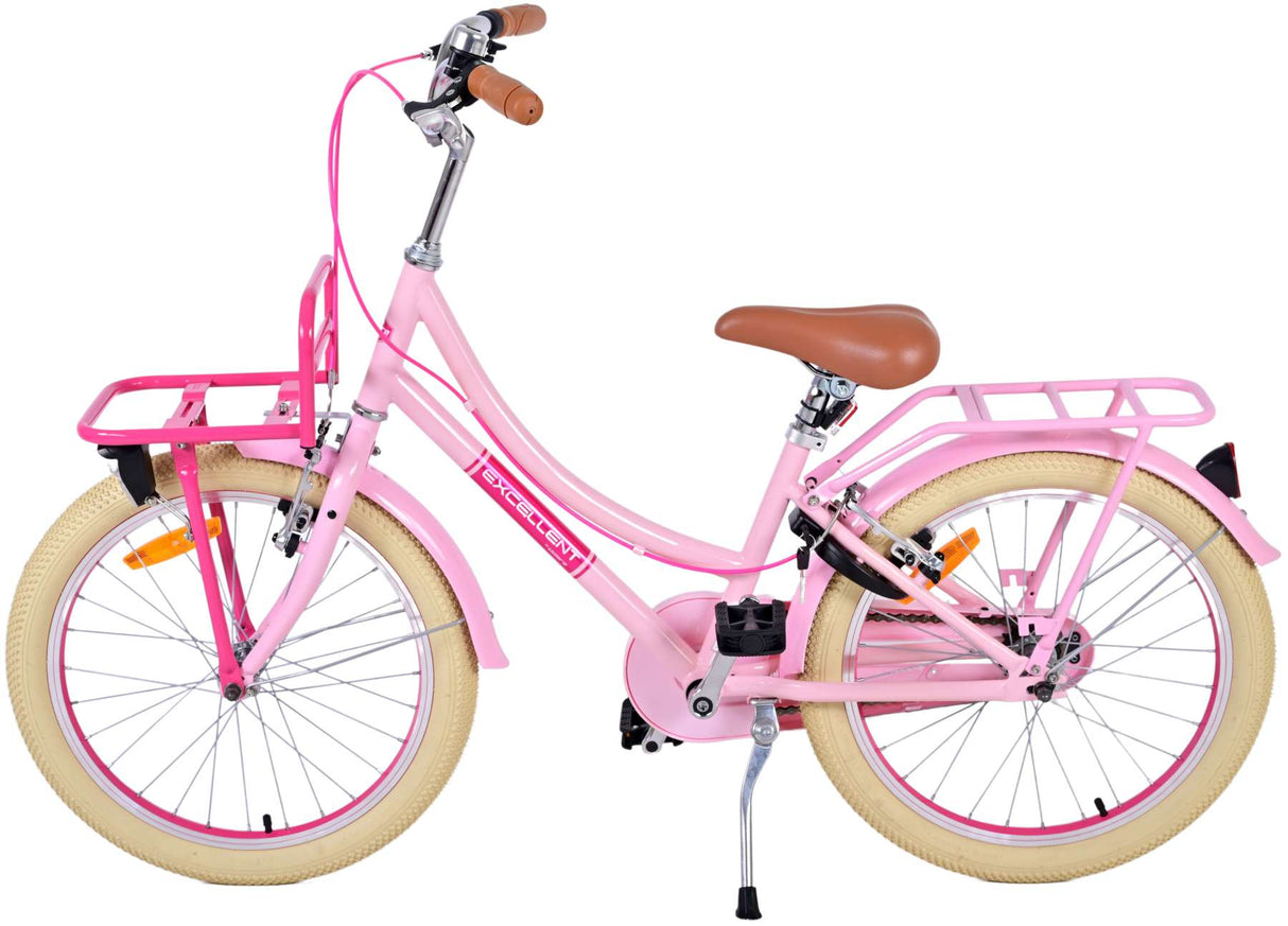 Volare Excellent Kinderfahrrad - Mädchen - 20 Zoll - Rosa - Zwei Handbremsen