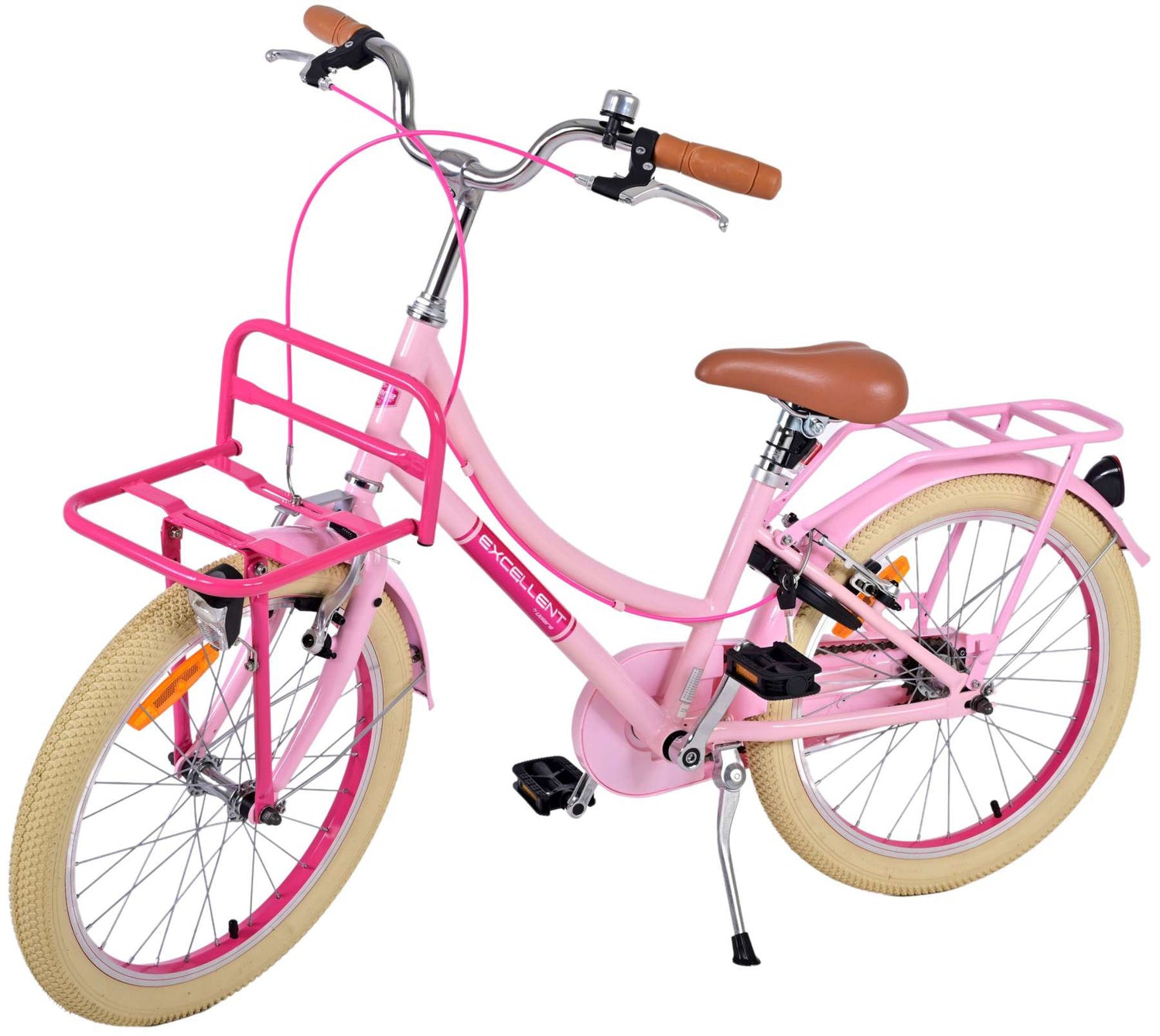 Volare Excellent Kinderfahrrad - Mädchen - 20 Zoll - Rosa - Zwei Handbremsen