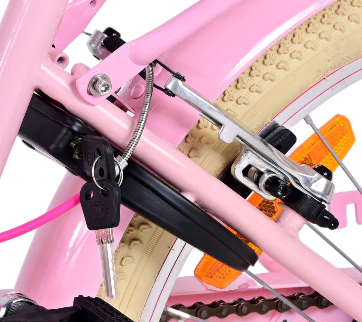 Volare Excellent Kinderfahrrad - Mädchen - 20 Zoll - Rosa - Zwei Handbremsen