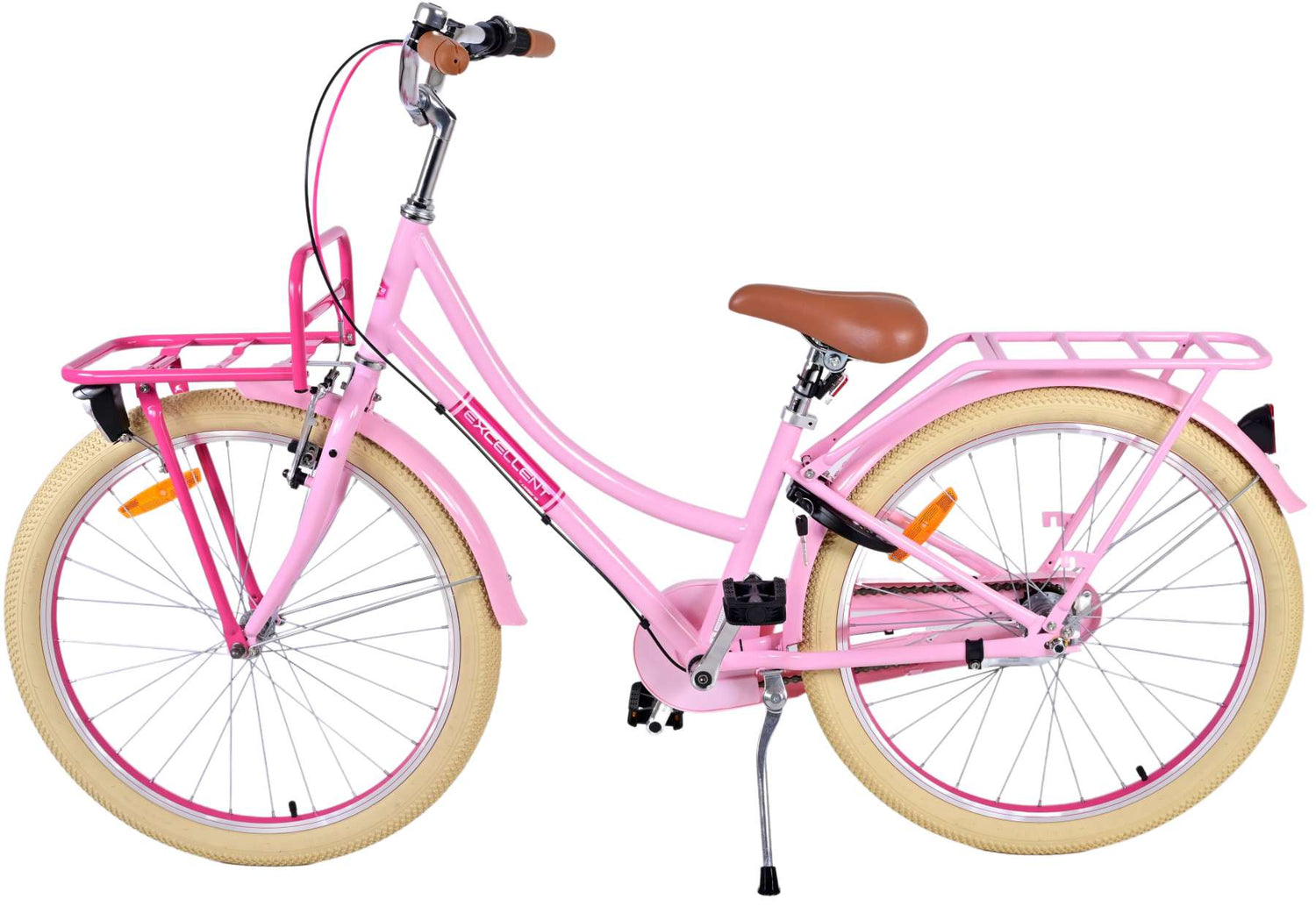 Volare Excellent Kinderfahrrad - Mädchen - 24 Zoll - Rosa - 3 Gänge