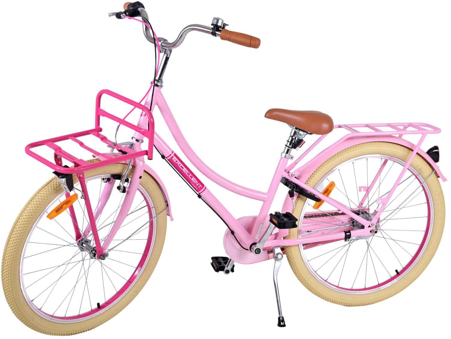 Volare Excellent Kinderfahrrad - Mädchen - 24 Zoll - Rosa - 3 Gänge