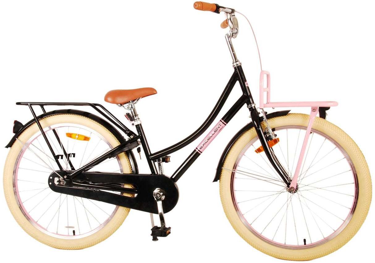 Volare Excellent Kinderfahrrad - Mädchen - 24 Zoll - Schwarz