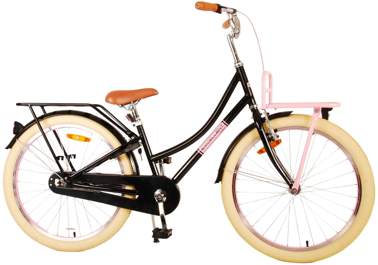 Volare Excellent Kinderfahrrad - Mädchen - 24 Zoll - Schwarz