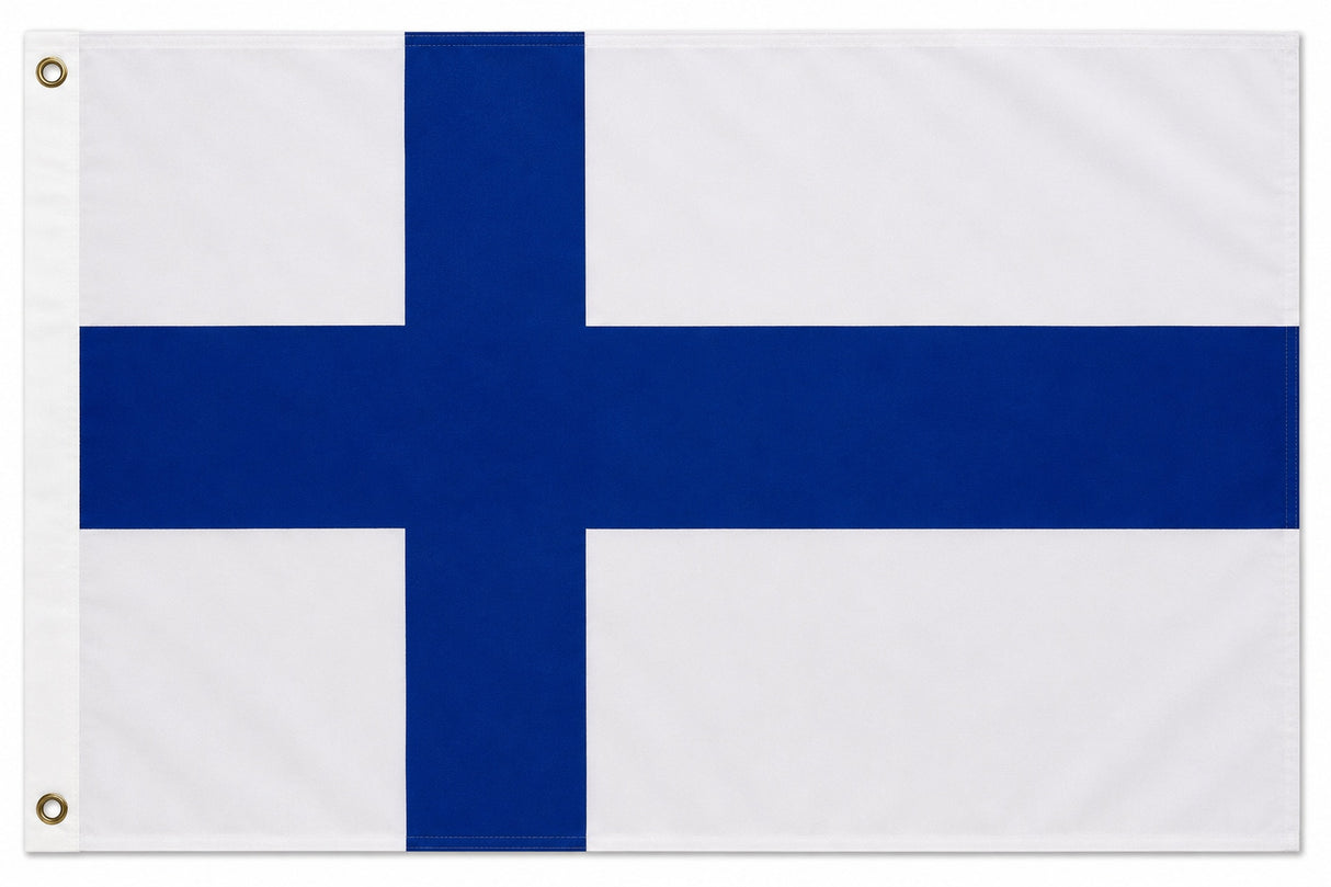 Flagge Finnland 90 x 150 cm Fahne mit 2 Ösen 100g/m² Stoffgewicht Hissflagge für Mast