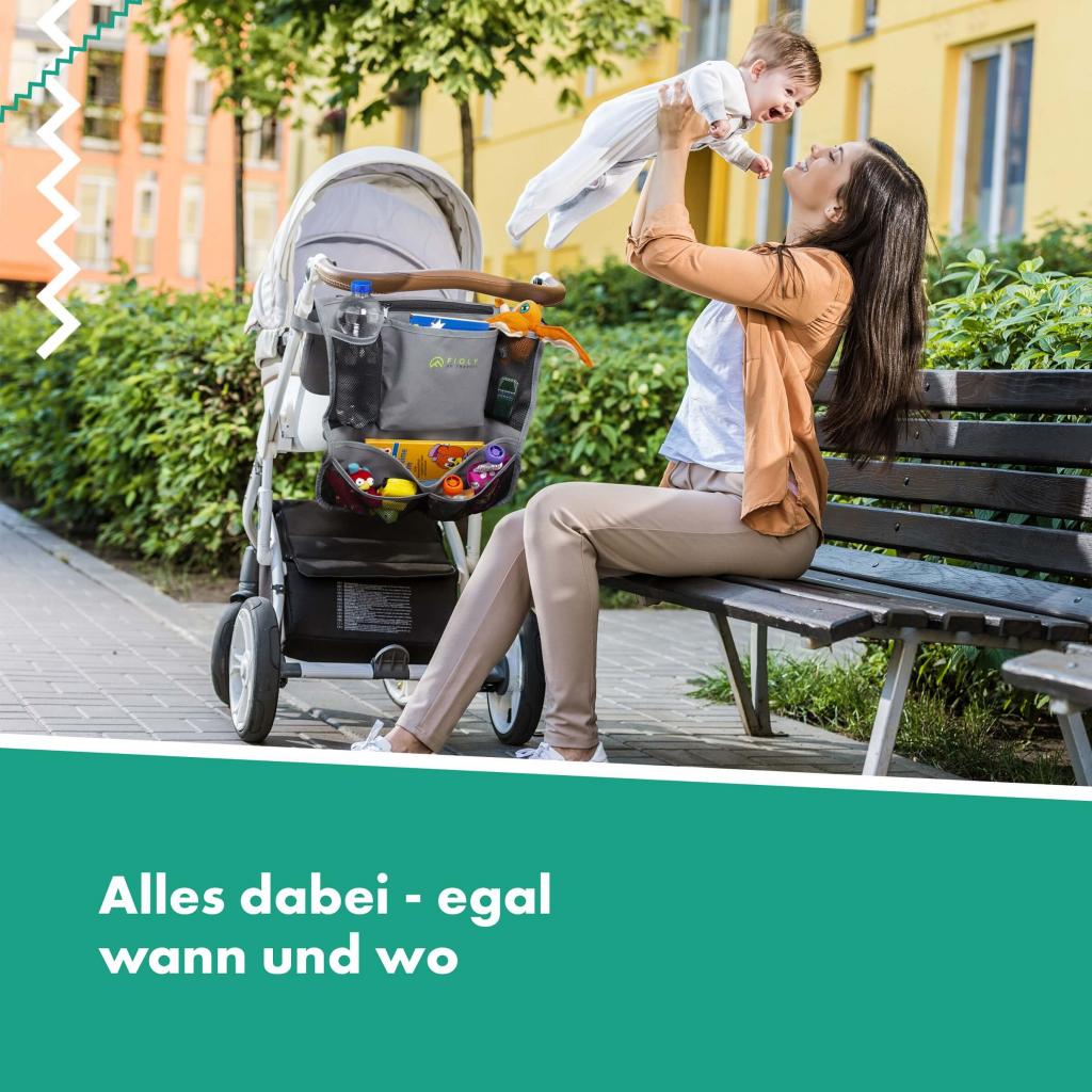 Fioly Organizer Tasche für KFZ Kopfstütze Kind Baby Stauraum für Autositz, Rücksitztasche