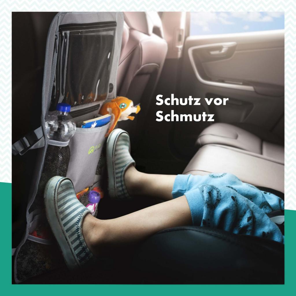 Fioly Organizer Tasche für KFZ Kopfstütze Kind Baby Stauraum für Autositz, Rücksitztasche