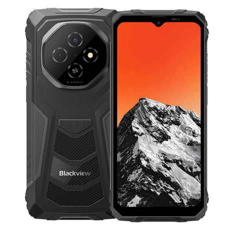 Blackview Fort1 Rugged Smartphone mit Ansicht auf die Vorder- und Rückseite mit Kamera