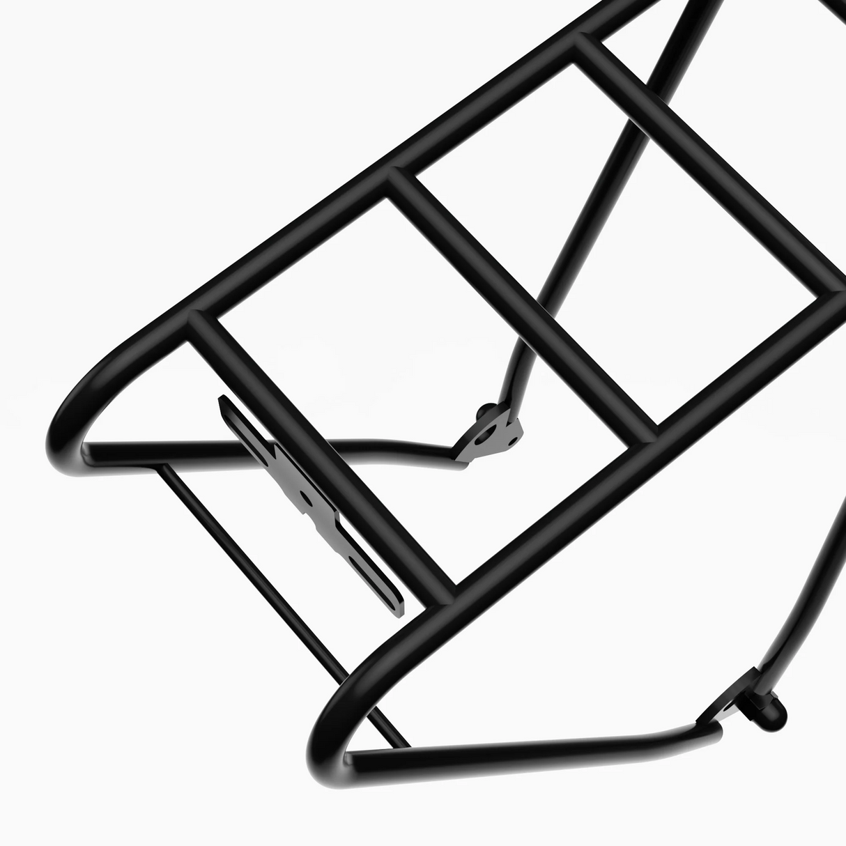 Detail Urtopia Carbon One Gepäckträger – schwarzer Aluminium-Rahmen mit Querstreben, E-Bike-Zubehör hinten