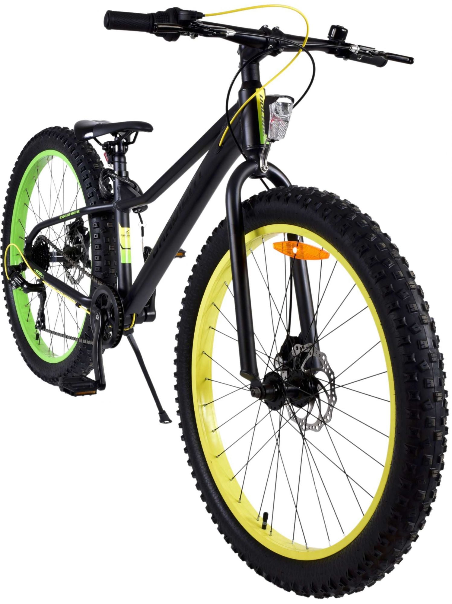Volare Gradient Kinderfahrrad - Jungen - 26 Zoll - Schwarz Gelb Grün - 7-Gang - Prime Collection