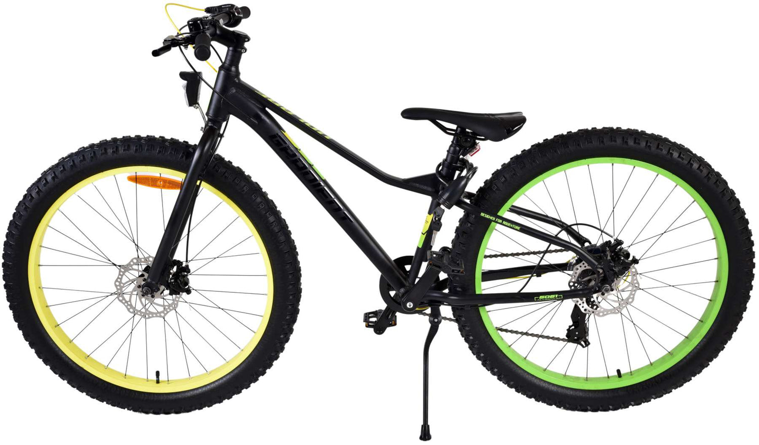 Volare Gradient Kinderfahrrad - Jungen - 26 Zoll - Schwarz Gelb Grün - 7-Gang - Prime Collection