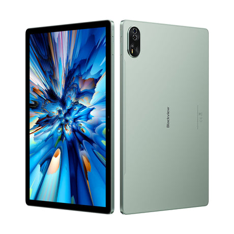 Blackview Mega 8 Tablet grün Vorder- und Rückseite2