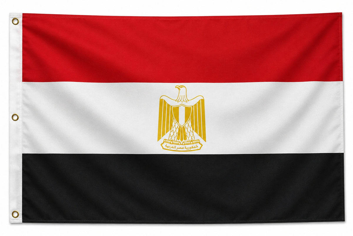 XXL Flagge Ägypten 250 x 150 cm Fahne mit 3 Ösen 100g/m² Stoffgewicht