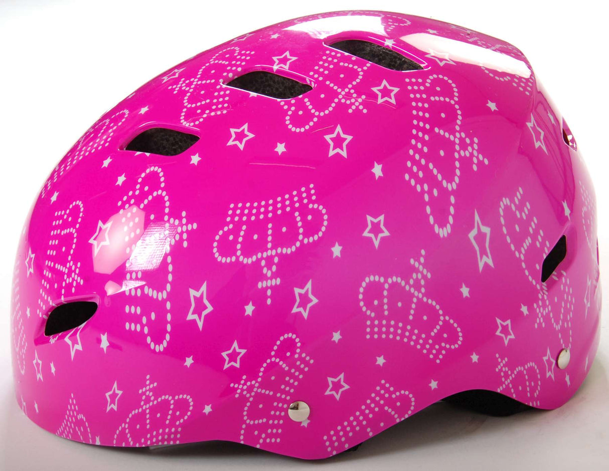 Volare Fahrrad/Skate Helm Rosa - Authentischer Stil und optimale Funktionen für sportliche Skater! Kopfumfang 55-57 cm, TÜV/GS geprüft