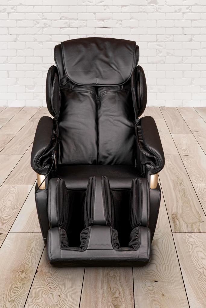 PureHaven Massage-Sessel 118x76x76 cm Rücken- Fuß- und Gesäßmassage hochwertiges PU Leder Schwarz