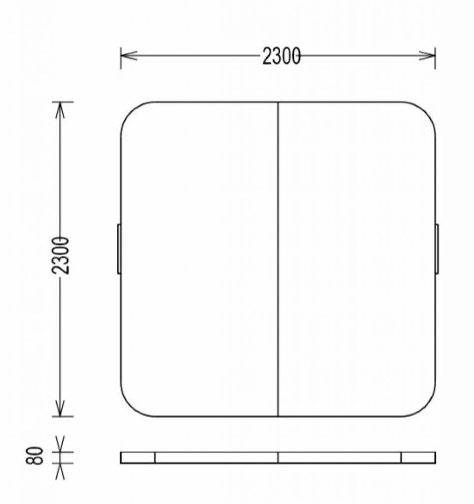 PureHaven Thermoabdeckung 230x230 cm verschließbar mit Schnallen windsicher perfektes Ablaufsystem für Regen und Schnee faltbar in der Mitte
