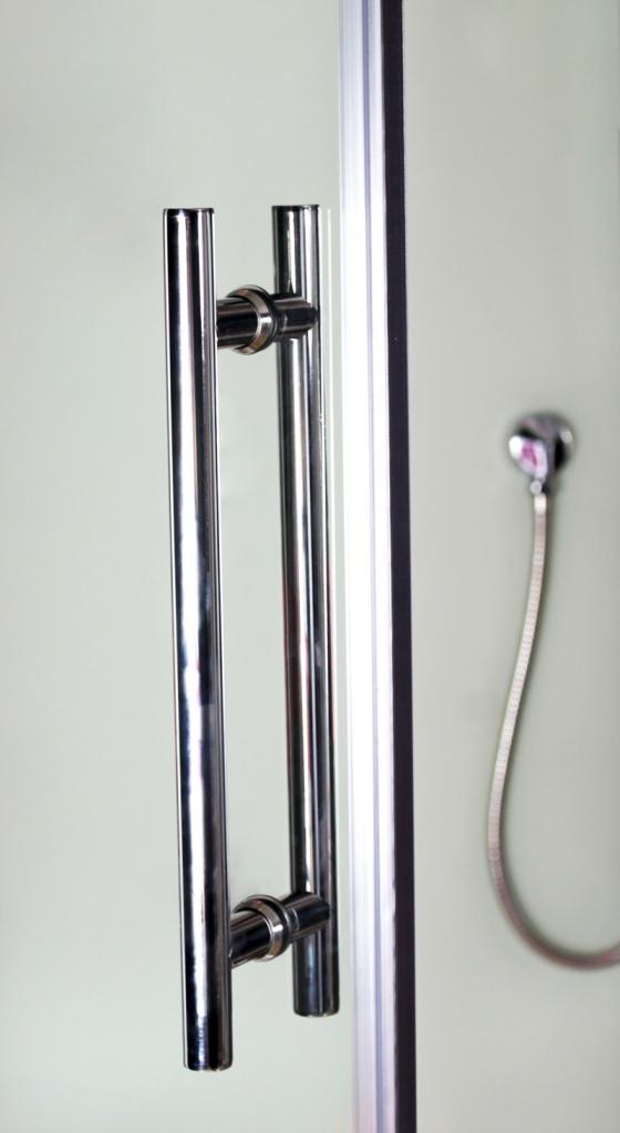 PureHaven 2in1 Dampfdusche und Infrarotsauna 145x90x215 cm Aluminiumrahmen komplettem Zubehör Tropenbrause Sitzfläche Radio Massagefunktion holzfarben