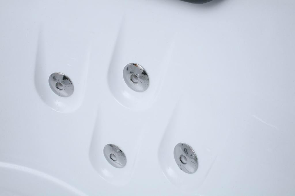 PureHaven Whirlpool 138x138 cm elegantes Design Heizung Lichttherapie Soundsystem Reinigungsprogramm Bluetooth-Soundsystem