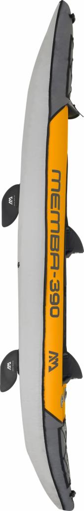 Aqua Marina Kajak 390x90 cm für 2 Personen mit Luftsitz verstellbarer Lehne Transporttasche Reparaturset Handpumpe strapazierfähig Orange/Anthrazit