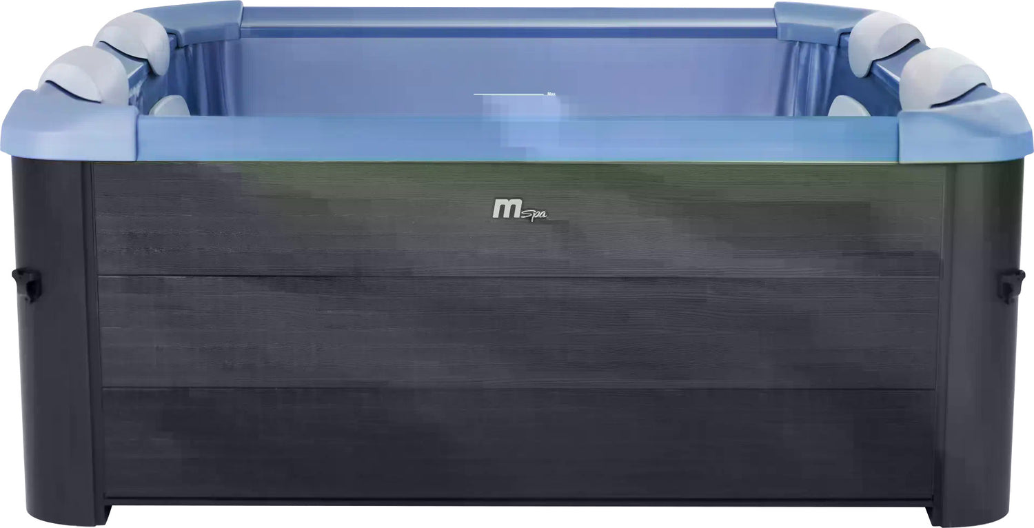 Purehaven MSpa Whirlpool Oslo Saphire 2025 – Aufblasbarer Outdoor-Whirlpool 160x160x65 cm für 6 Personen mit 120+8 Massagedüsen, PTC-Heizung, UVC-Desinfektion & LED