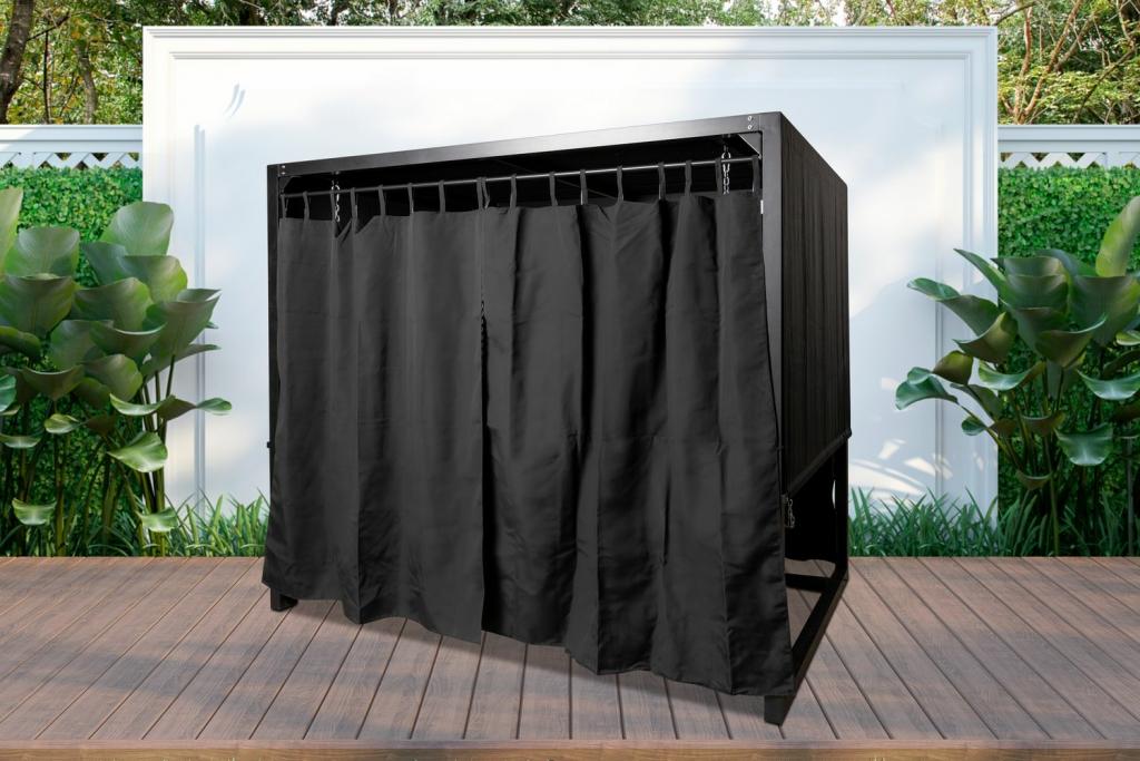 PureHaven Hollywoodschaukel für 4 Personen 236x180x210 cm Aluminiumrahmen Sitz- & Liegeposition mit Sitzauflage wasserabweisendes Sonnendach anthrazit