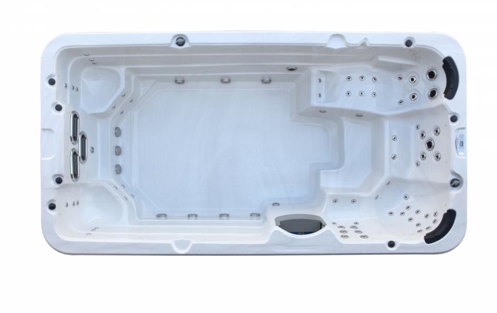 PureHaven Swim Spa 445x230x131 cm für bis zu 8 Personen UV-Wasseraufbereitung Doppelfilter-System verstellbarer Wasserfall 5100 L