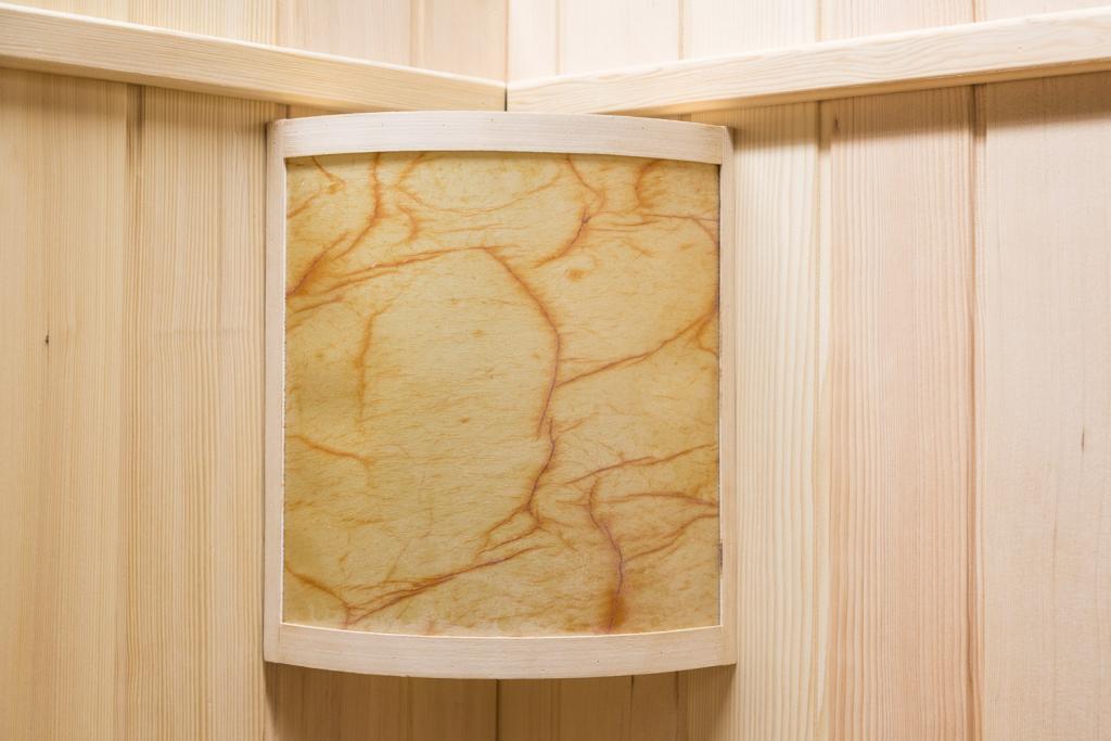 PureHaven Infrarotsauna 125x110x190 cm für 2 Personen kombiniert mit Saunaofen aus kanadischem Hemlockholz energiesparend Saunasteine