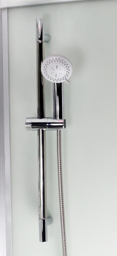 PureHaven 2in1 Dampfdusche & Infrarotsauna 100x100x215 cm Aluminiumrahmen komplettem Zubehör Tropenbrause Sitzfläche Radio Massagefunktion holzfarben