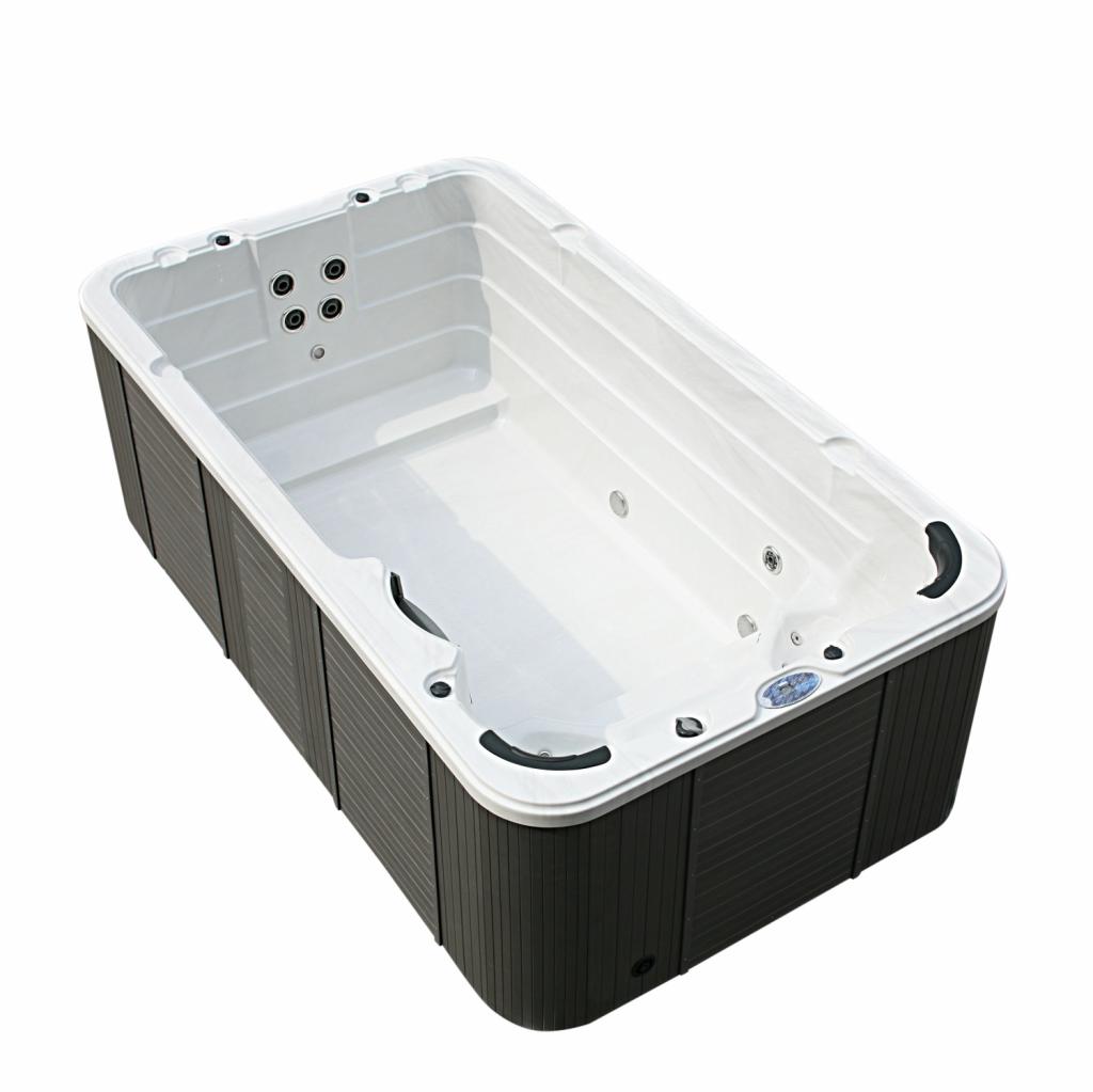 PureHaven Swim Spa 400x230x131 cm Gegenstromanlage und Swim Jets 21 Hydromassagedüsen UV-Wasseraufbereitung Ozondesinfektion Farblicht 4250 L
