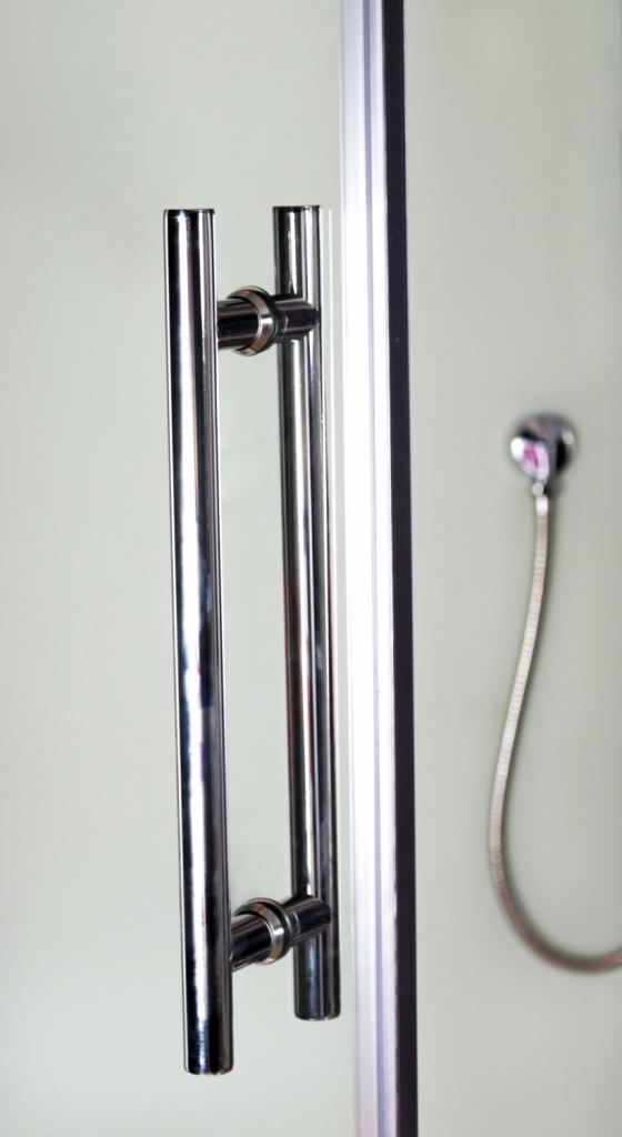 PureHaven Dampfdusche und Infrarotsauna 145x90 cm mit Aluminiumrahmen komplettem Zubehör Tropenbrause Sitzfläche Radio Massagefunktion Schwarz/Weiß