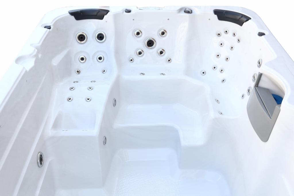 PureHaven Swim Spa 445x230x131 cm für bis zu 8 Personen UV-Wasseraufbereitung Doppelfilter-System verstellbarer Wasserfall 5100 L