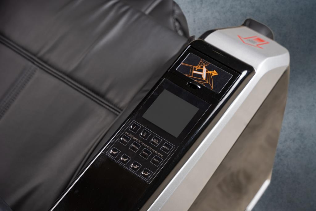 PureHaven Münz-Massage-Sessel 118x76x76 cm 6 Massagearten Rücken- Fuß- & Gesäßmassage einfache Bedienung energiesparend hochwertiges PU Leder Schwarz