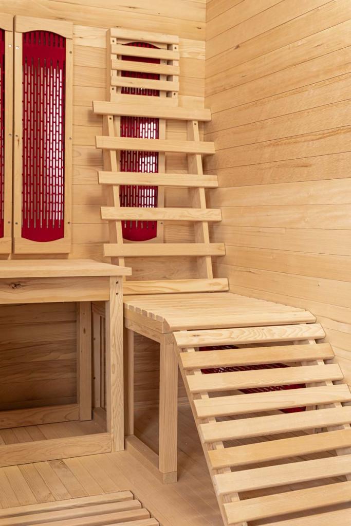 PureHaven Infrarotkabine für 2 Personen 150x150x190 cm Hemlock-Tanne Tiefenwärmestrahler Bluetooth Soundsystem Farblichttherapie Timer Ozonreinigung
